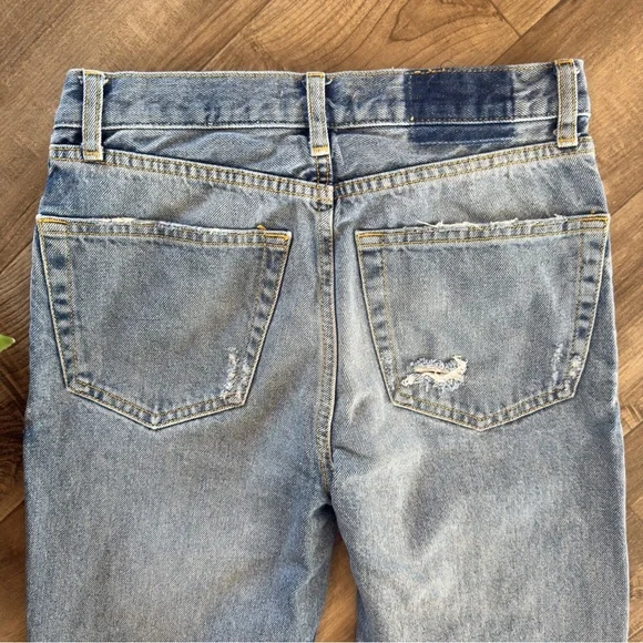 Zara cropped skinny button fly jeans with bead embroidered flowers Size 2 - Picture 11 of 11